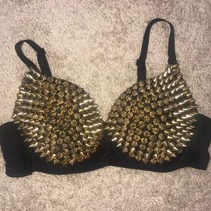 Sexy gold and Black bra